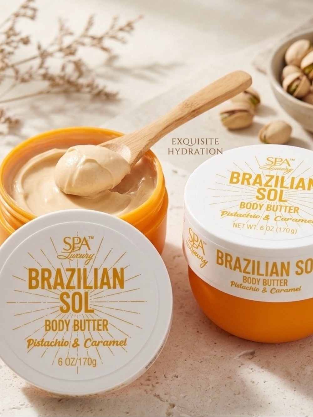 SPA Luxury Brazilian Sol Pistachio & Caramel Body Butter — NWT Sealed